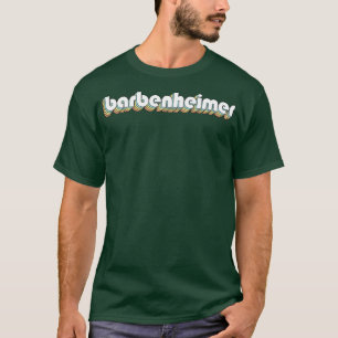 T-shirt Barbenheimer Retro Typographie arc-en-ciel style d