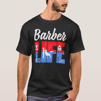 T-shirt Barber Barbiers Citer Coiffeuse Vie Pole Stube