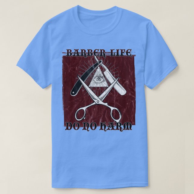 T-shirt Barber Cadeau Illuminati Tous Voir Oeil Ne Faire A (Design devant)