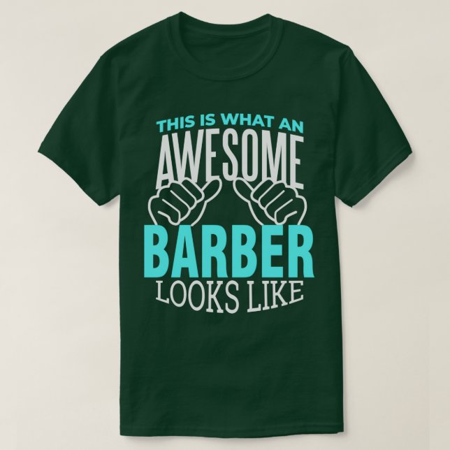T-shirt Barber Ciseaux Cheveux Barbier Barbe Drôle cadeau (Design devant)