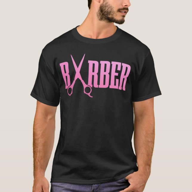 T-shirt Barber Ciseaux Coiffeur Coiffeur coiffeur (Devant)