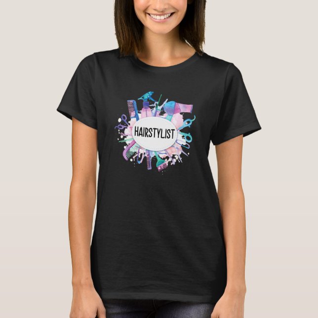 T-shirt Barber Coiffeuse femmes coiffeuse (Devant)