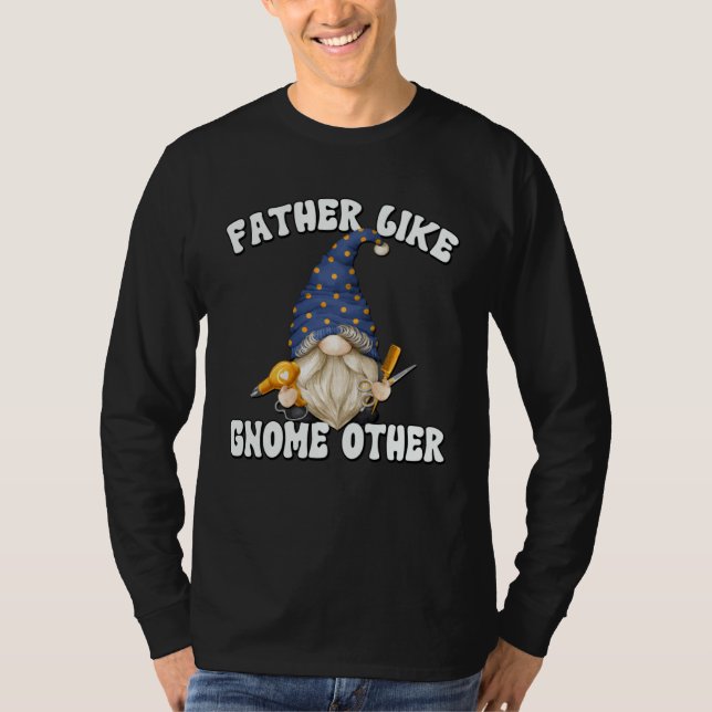 T-shirt Barber Dad Graphic For Men  Fathers Day Gnome Gran (Devant)