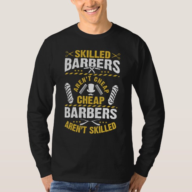 T-shirt Barber For Men Women Hairdresser Hairstylist Barbe (Devant)