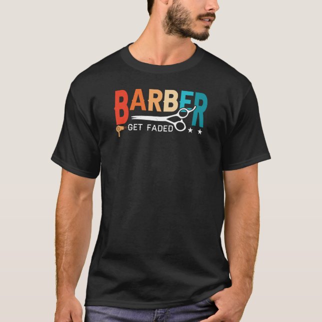 T-shirt Barber Get Faded (Devant)