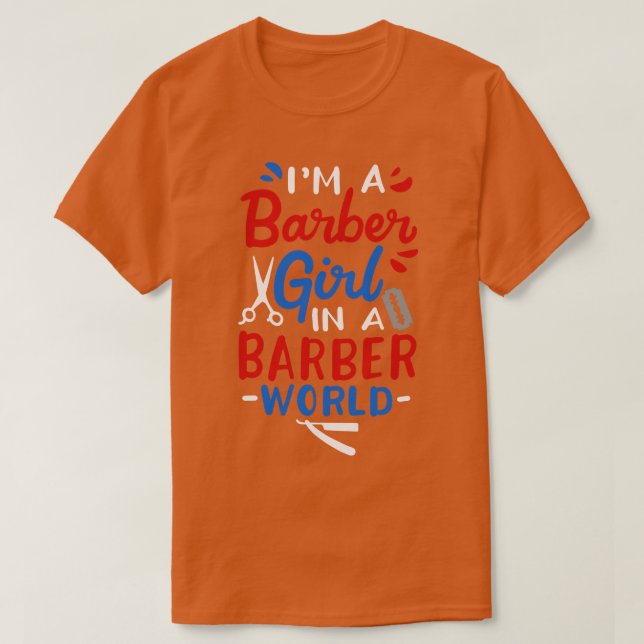 T-shirt Barber Girl (Design devant)