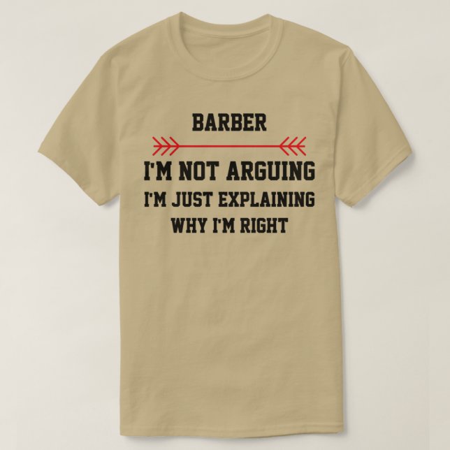 T-shirt Barber Im Pas Argumenter (Design devant)