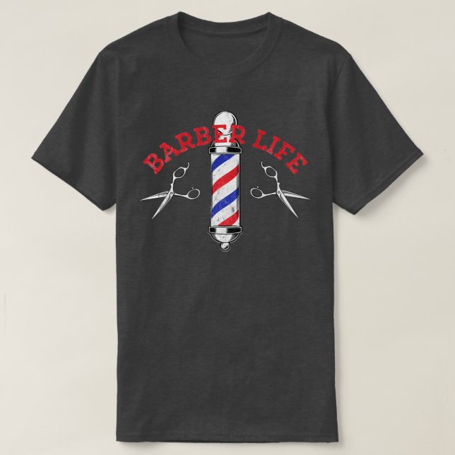 T-shirt Barber Life Salon Dresser cheveux ciseaux désespér (Design devant)