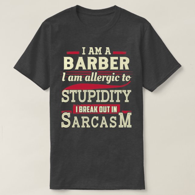 T-shirt Barber Sarcastique (Design devant)