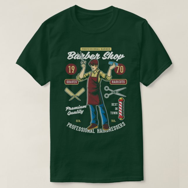 T-shirt Barber Shop 21 (Design devant)
