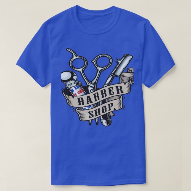 T-shirt Barber Shop 77 (Design devant)