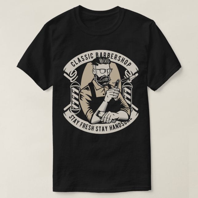 T-shirt Barber Shop 91 (Design devant)