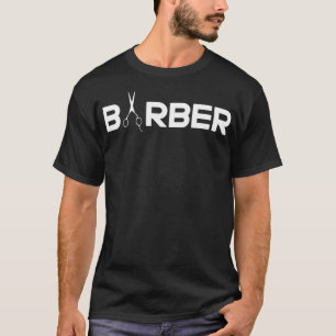 T-shirt Barber Shop Barbers Cadeaux, Barber logo design in