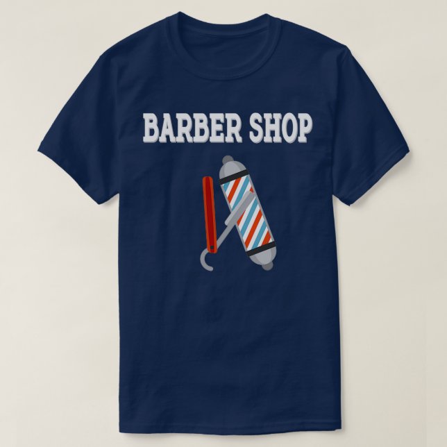T-shirt Barber Shop Coiffure Menx27s 2 (Design devant)