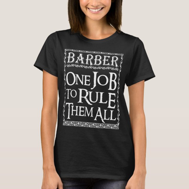 T-shirt Barber Un travail pour la numérotation des règles (Devant)
