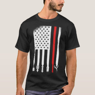 T-shirt Barber USA Grunge Drapeau