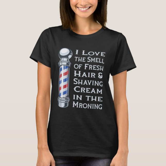 T-shirt Barbershop Barber Coiffeur Haircut Beard Barbersho (Devant)