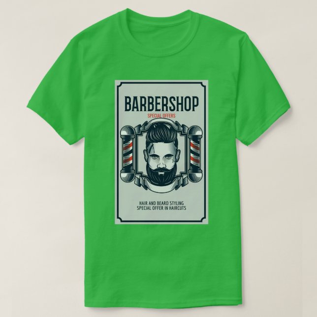 T-SHIRT BARBERSHOP SPÉCIAL OFFRE CHEVEUX BEARD STYLING RET (Design devant)