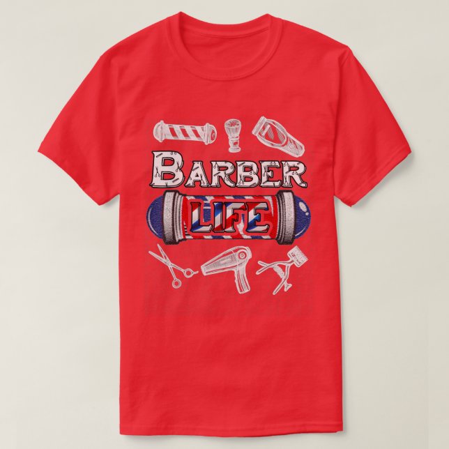 T-shirt Barberx27s Pole Barbier coiffeur coiffeur Noël (Design devant)