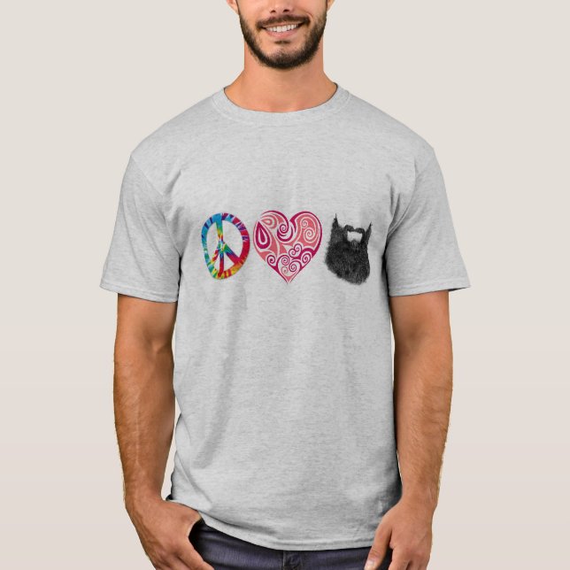T-shirt Barbes d'amour de paix (Devant)