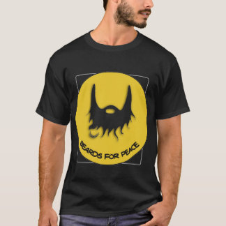 T-shirt barbes pour la paix noir-jaune