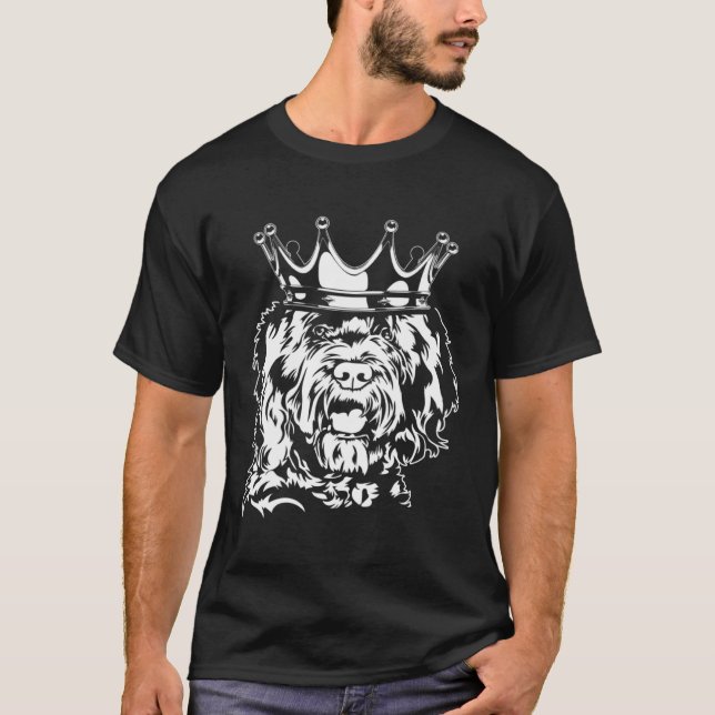 T-shirt Barbet with crown dog hound dog mom (Devant)