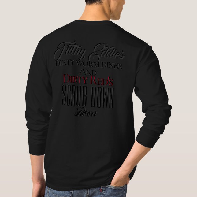T-shirt barbier à feuilles rousses (Dos)