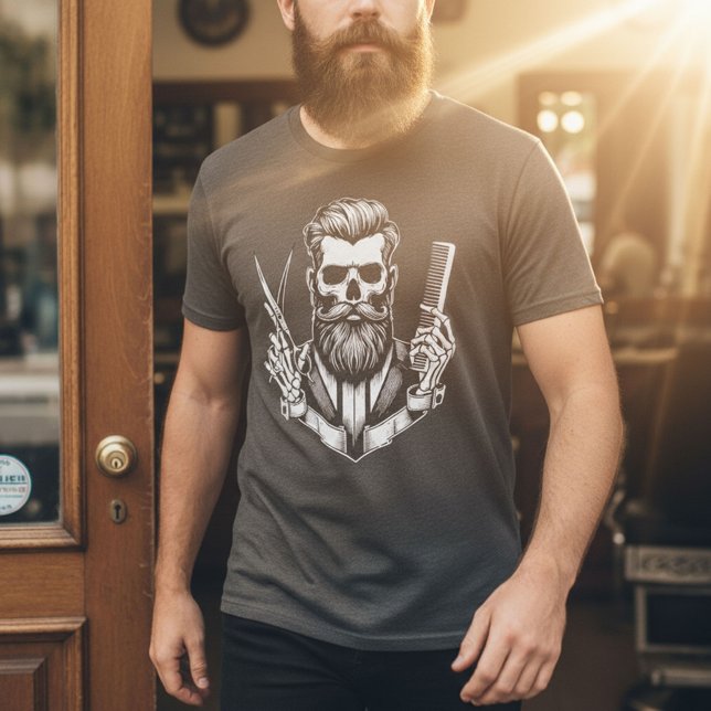 T-shirt Barbier à tête haute ciseau professionnel Barbier (Créateur téléchargé)