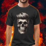 T-shirt Barbier Crâne Mode Homme Coiffure Barber Shop<br><div class="desc">Barbier Crâne Mode Homme Coiffure style Barber Shop Chemises noires.</div>