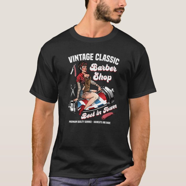 T-shirt Barbier Pour Coiffeur Mens Coiffeur Barbier (Devant)