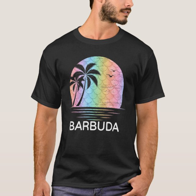 T-shirt Barbuda Mermaid Vacances Beach Island Family Group (Devant)