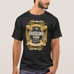 T-shirt BARCELONA Nom, BARCELONA nom de famille crête