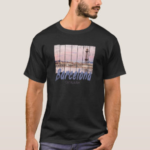 T-shirt Barcelone Catalogne Coucher de soleil Toits Espagn