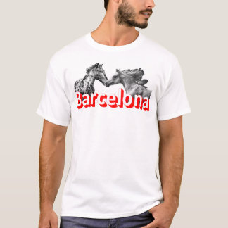 T-shirt Barcelone, Cheval, Football, Amour de voyage