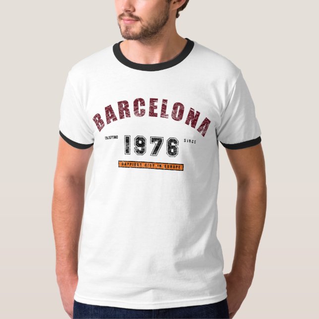 T-shirt Barcelone - cru gris (Devant)