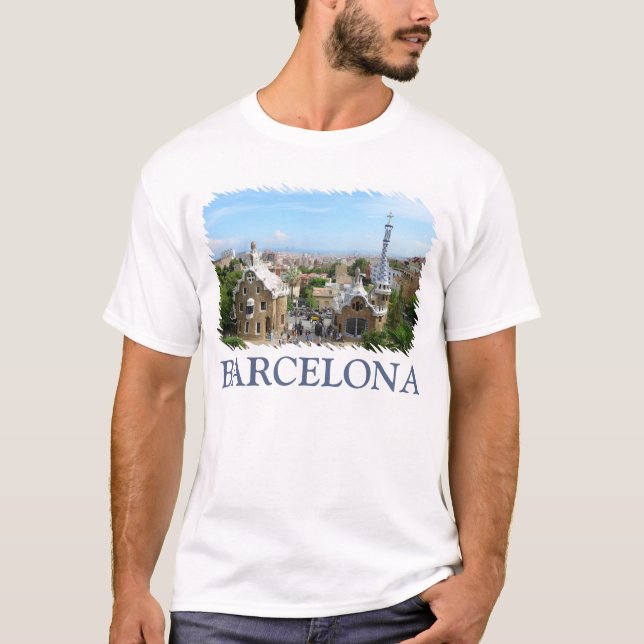 T-shirt Barcelone, Espagne (Devant)