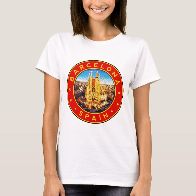 T-shirt Barcelone Espagne (Devant)