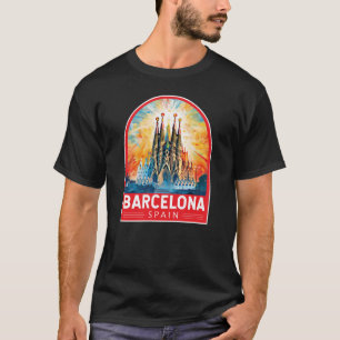 T-shirt Barcelone Espagne La Sagrada Familia Travel Art
