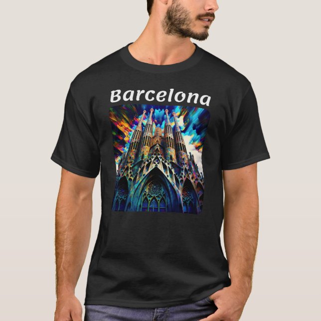 T-shirt Barcelone, Espagne v1 (Devant)