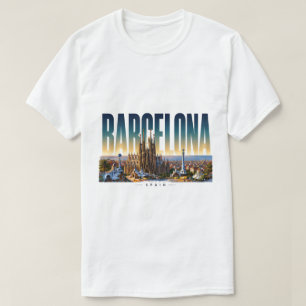 T-shirt Barcelone Espagne : ville méditerranéenne catalane