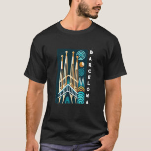 T-shirt Barcelone Espagne Voyage moderne