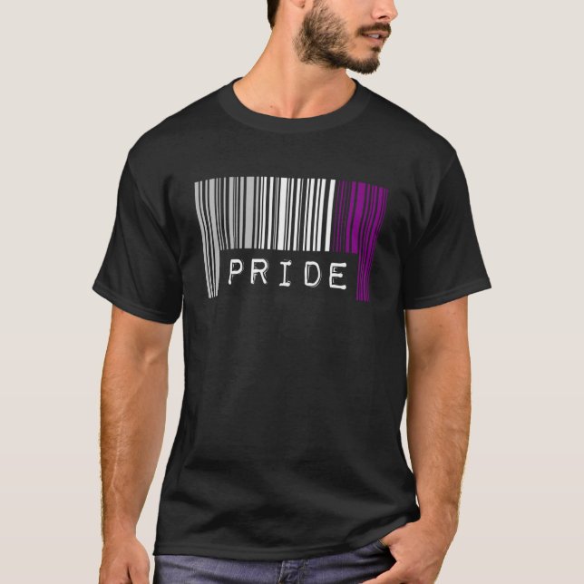 T-shirt Barcode Asexuel Mois Fierté Mignonne Ace Aesthétiq (Devant)