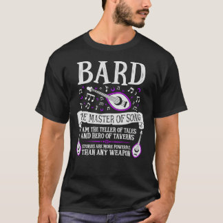 T-shirt BARD, MAÎTRE DE LA CHANSON - Dungeons &amp; Dragon