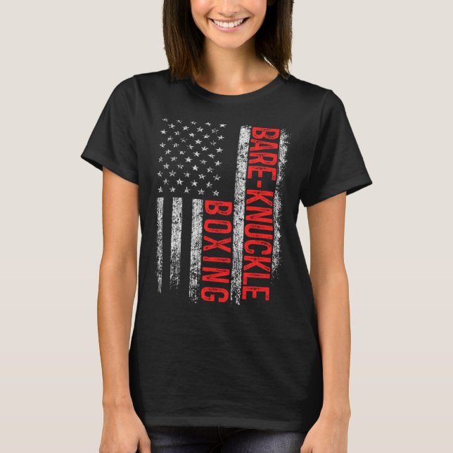 T-shirt Bare Knuckle Boxe Drapeau Américain 4 juillet Pige (Devant)