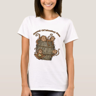 T-shirt Baril d'amusement de singe