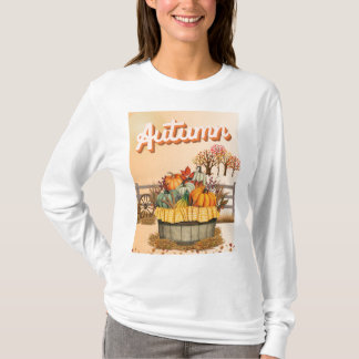 T-shirt Baril plein d'automne Citrouille