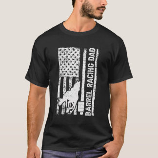 T-shirt Baril Racer Papa Us Drapeau Papa D'Un Baril Racer