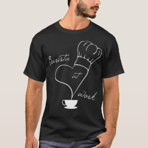 T-shirt Barista au travail préparer le café 2