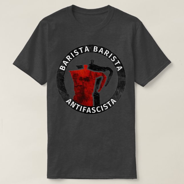 T-shirt Barista Barista Antifascista 12 (Design devant)