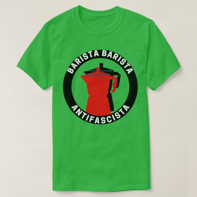 T-shirt Barista Barista AntifascistaAntifascista 3 (Design devant)